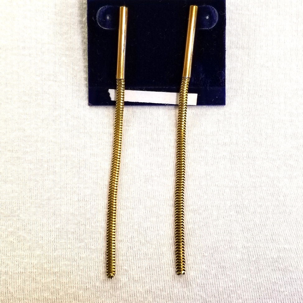 Bloomingdales Gold Long Linear Snake Chain Post Earrings